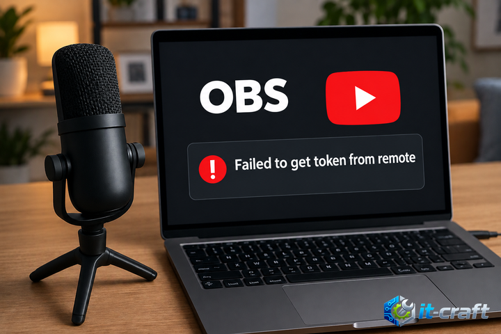 Ошибка подключения OBS к YouTube — «Failed to get token from remote»: сброс авторизации сервиса